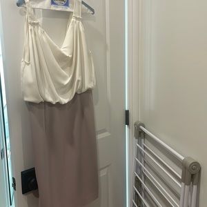 Reiss fitted and scooped neck dress